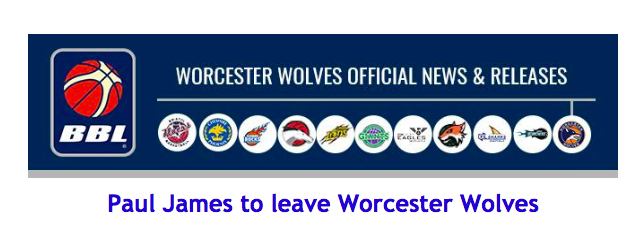 Paul James to leave Worcester Wolves