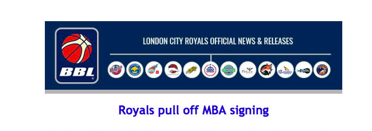 Royals pull off MBA signing