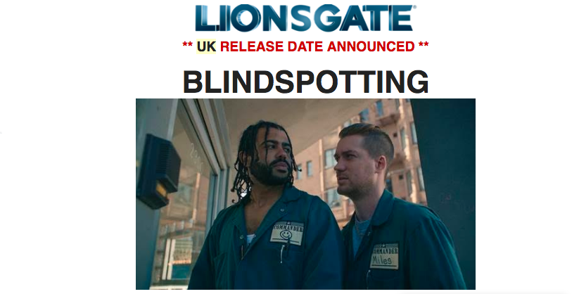 **BLINDSPOTTING – NEW RELEASE DATE ANNOUNCED**
