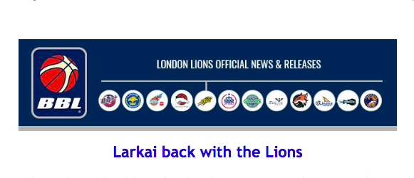Larkai back with the Lions
