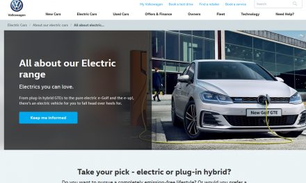 DEDICATED ‘ELECTRIC CARS’ AREA FOR WWW.VOLKSWAGEN.CO.UK