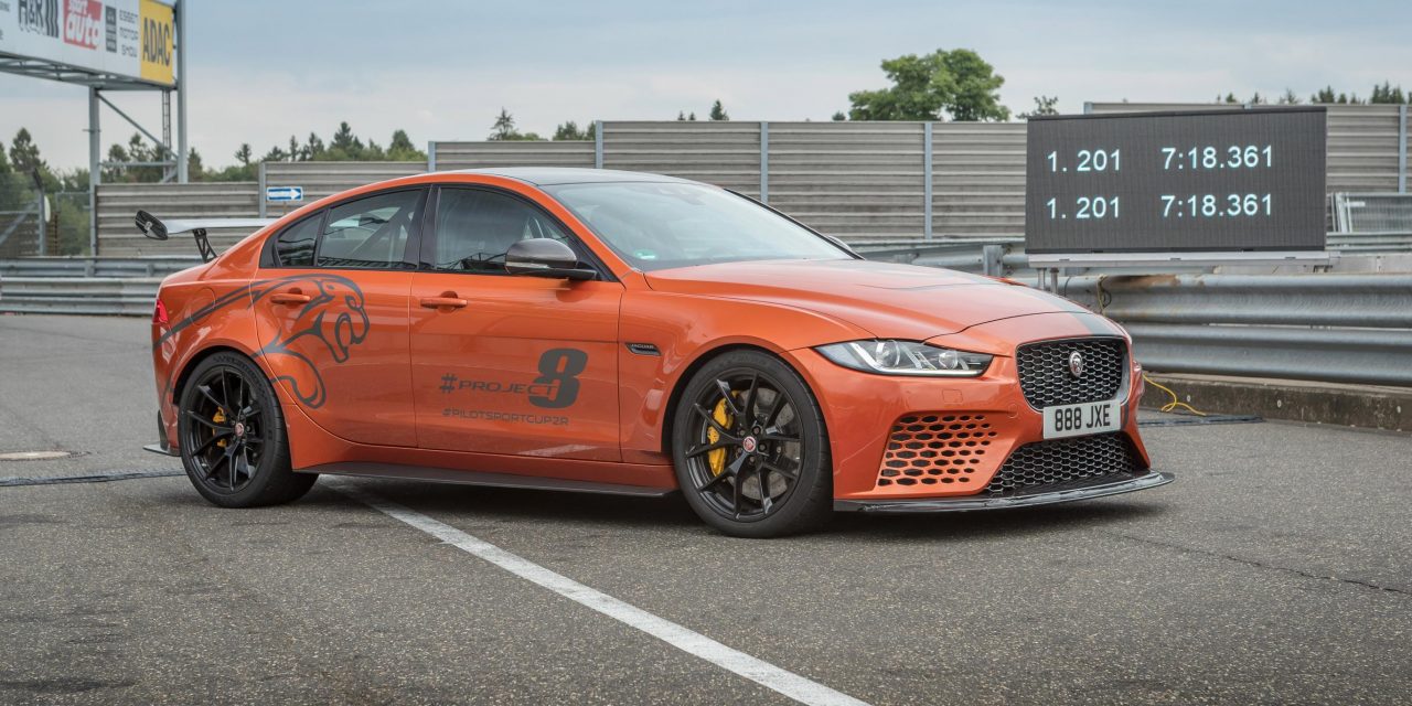 JAGUAR XE SV PROJECT 8, THE WORLD’S FASTEST SALOON CAR, BEATS ITS OWN NÜRBURGRING NORDSCHLEIFE RECORD