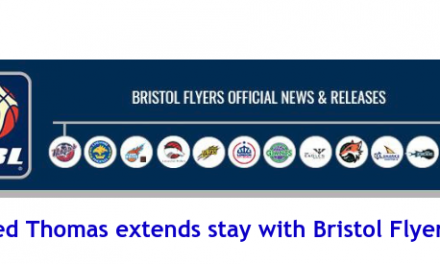 British Basketball League: Fred Thomas extends stay with Bristol Flyers