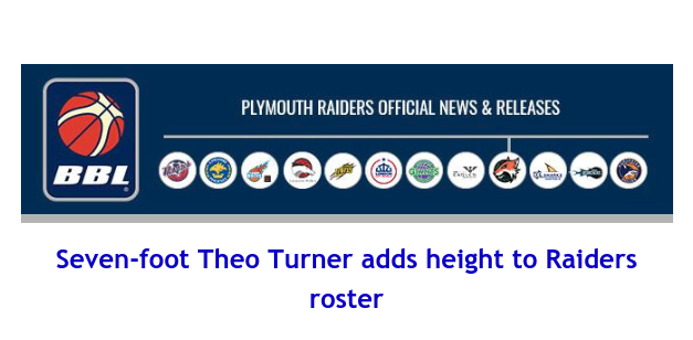 British Basketball League: Seven-foot Theo Turner adds height to Raiders roster