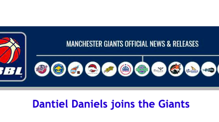 News from British Basketball League: Dantiel Daniels joins the Giants
