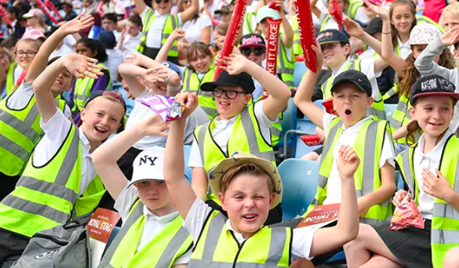 Thousands of children attend matches at this year’s ICC Men’s Cricket World Cup for free thanks to ICC Cricket World Cup Schools Programme