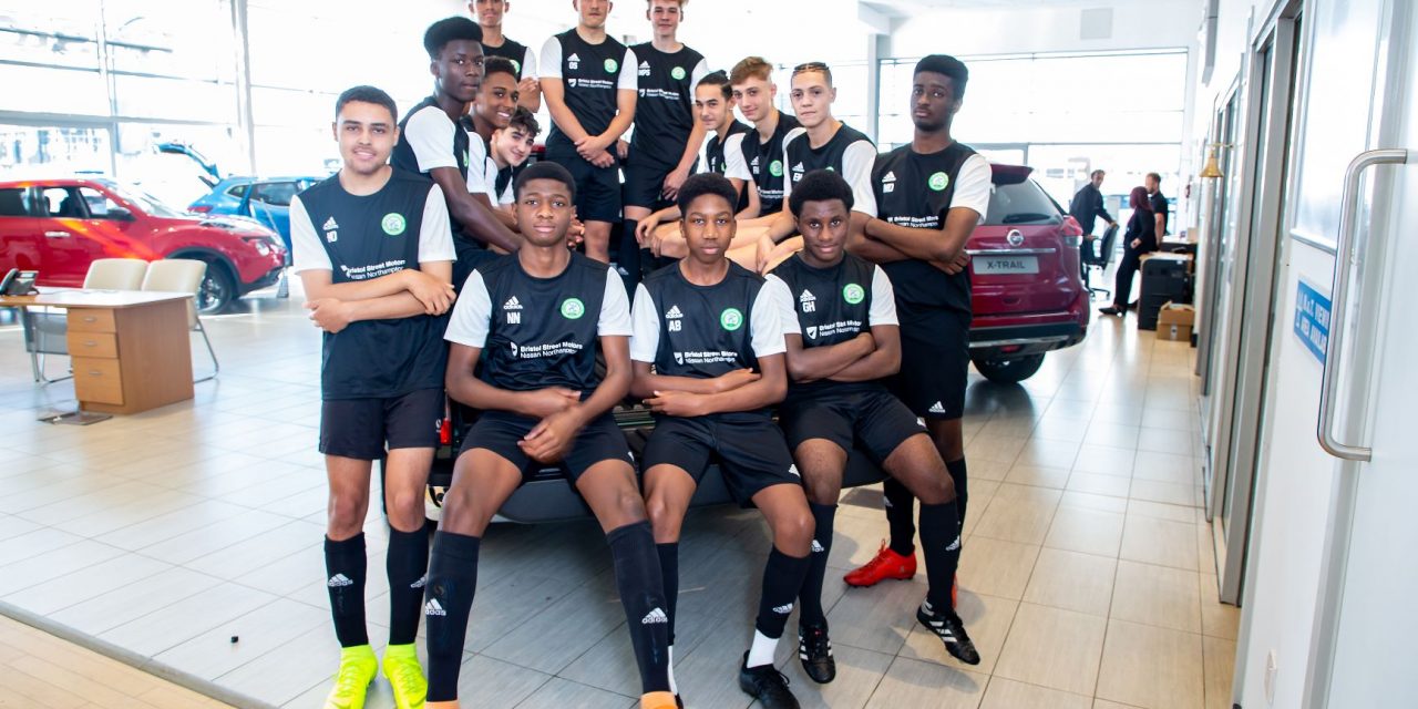 New kits for Northampton junior footballers courtesy of Bristol Street Motors