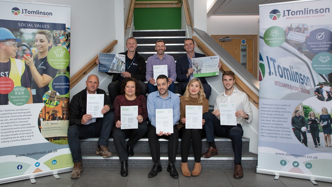 J Tomlinson supports mental wellbeing in the workplace