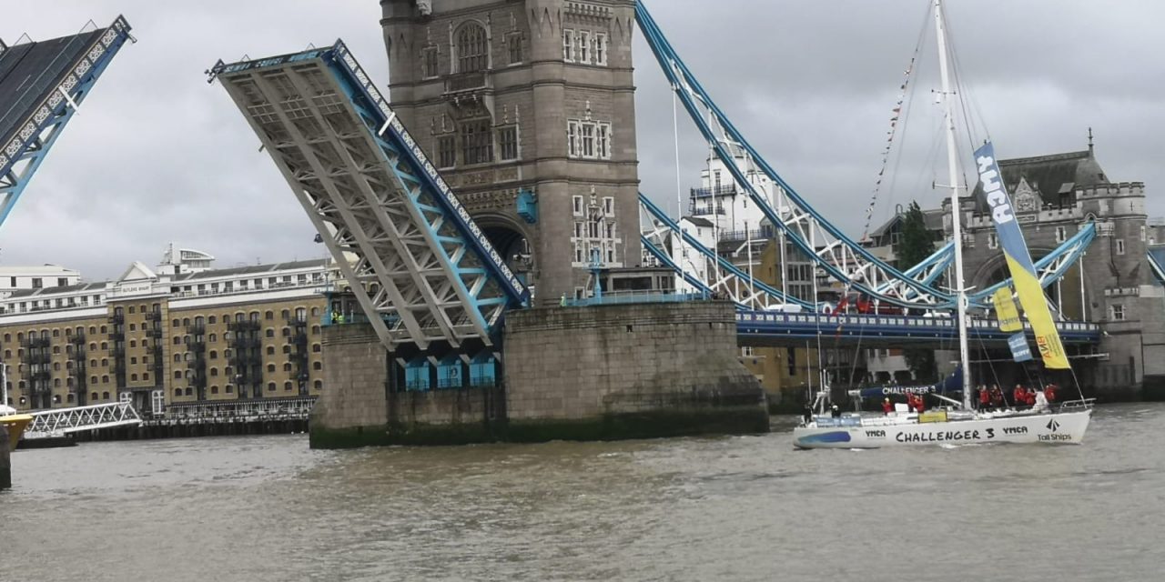 Tower Bridge raises to celebrate Notts teens sailing the UK for better education and equal opportunities