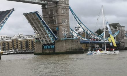 Tower Bridge raises to celebrate Notts teens sailing the UK for better education and equal opportunities