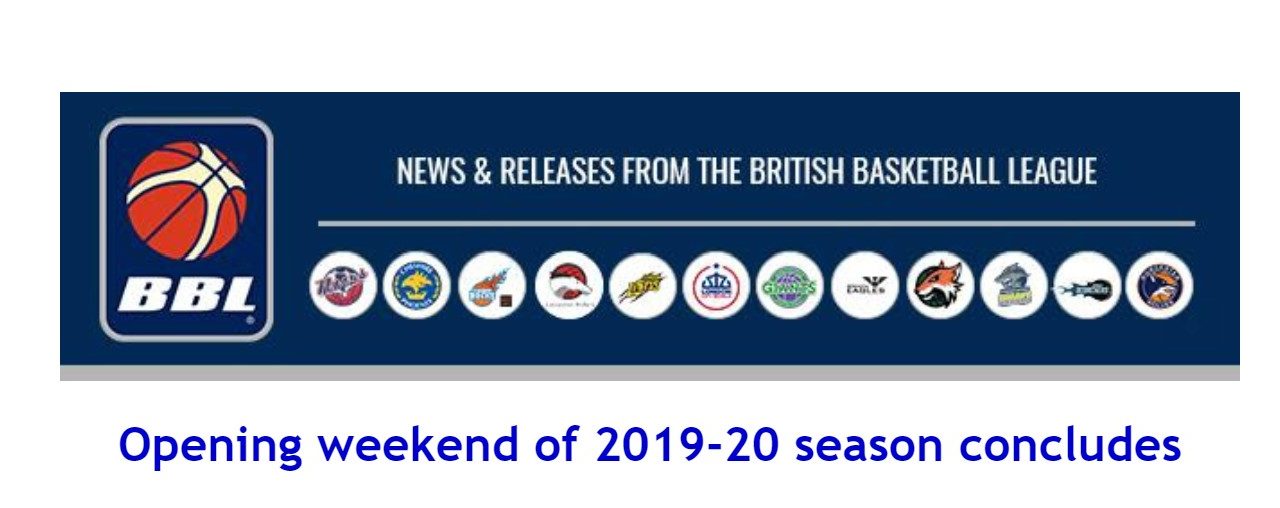 British Basketball News: Opening weekend of 2019-20 season concludes