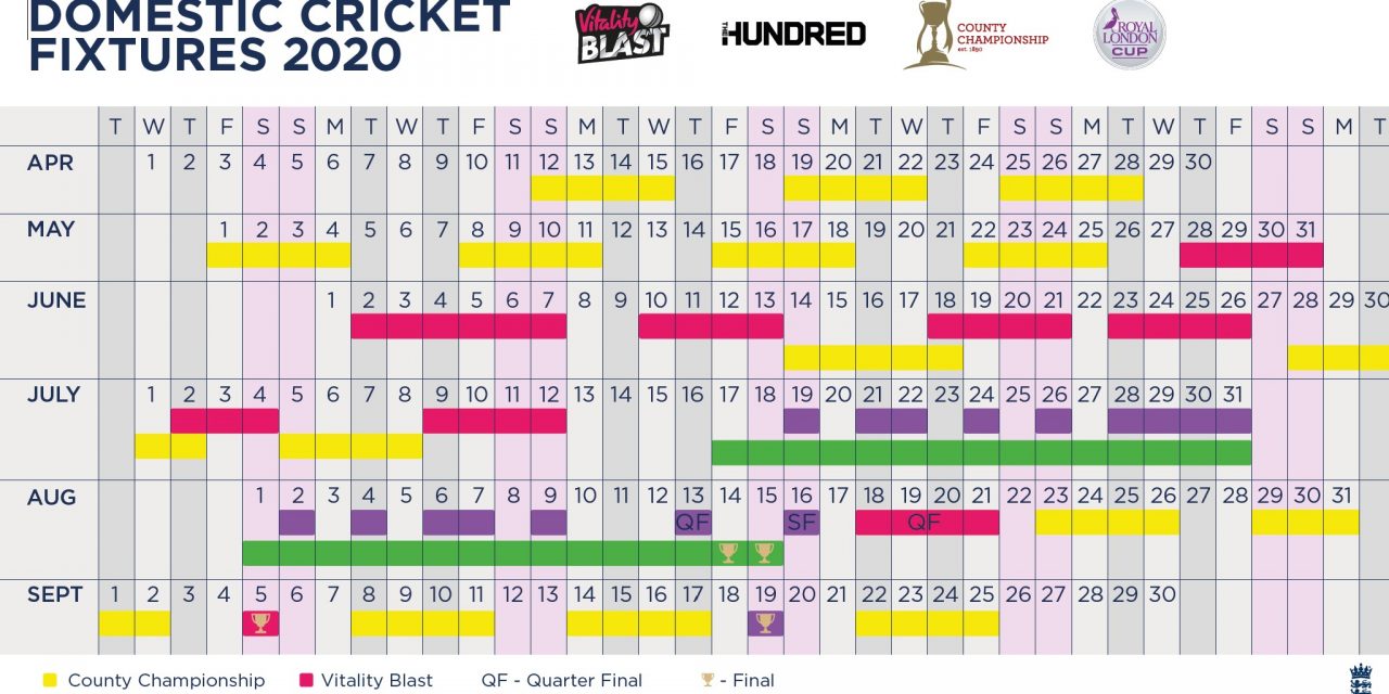 The Hundred Fixtures 2020 Revealed