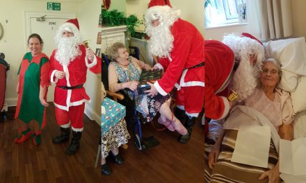 Chatsworth staff give Christmas cheer to Chesterfield care home