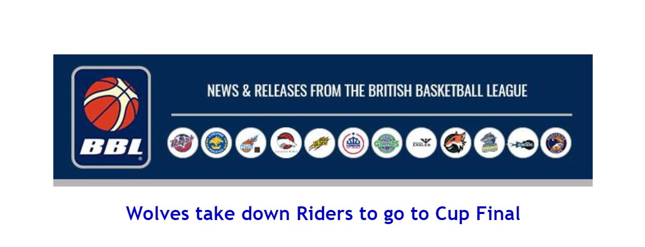 Wolves take down Riders to go to Cup Final