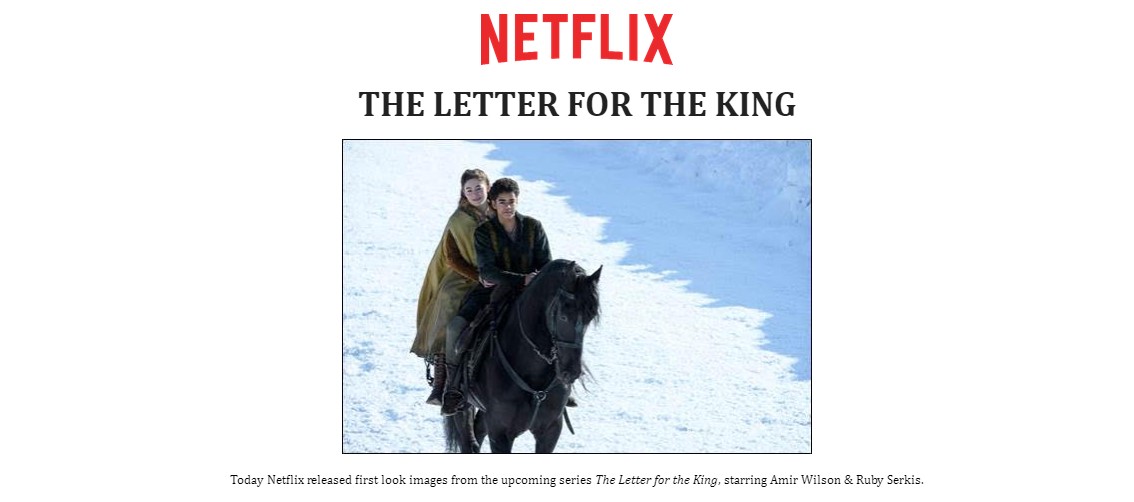 Netflix releases first look images of epic upcoming series THE LETTER FOR THE KING