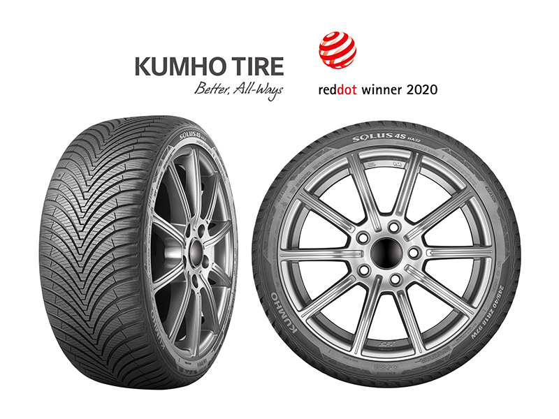 KUMHO HONOURED WITH RED DOT DESIGN AWARD FOR ITS VERSATILE ALL-SEASON SOLUS 4S HA32 TYRE