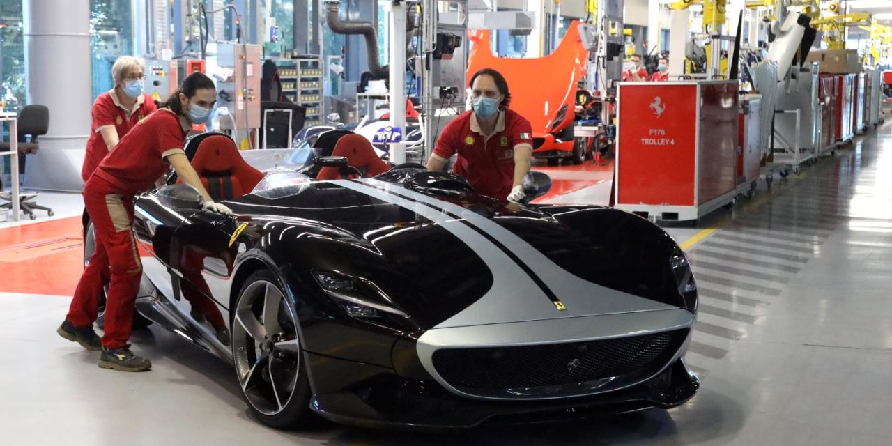 FERRARI RESTARTS ITS PRODUCTION