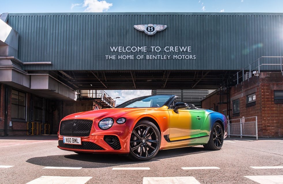 PRIDE OF PLACE FOR BENTLEY’S RAINBOW CAR