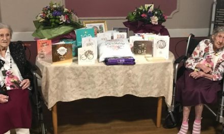 Edna and Marjorie celebrate centuries at Chesterfield care home