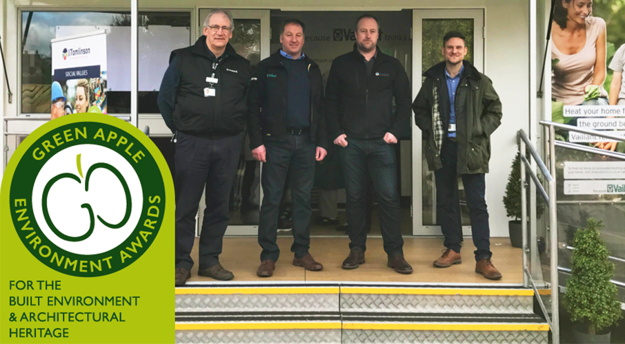 Pioneering low carbon scheme delivered by J Tomlinson and Bromford wins gold at Green Apple Environment Awards