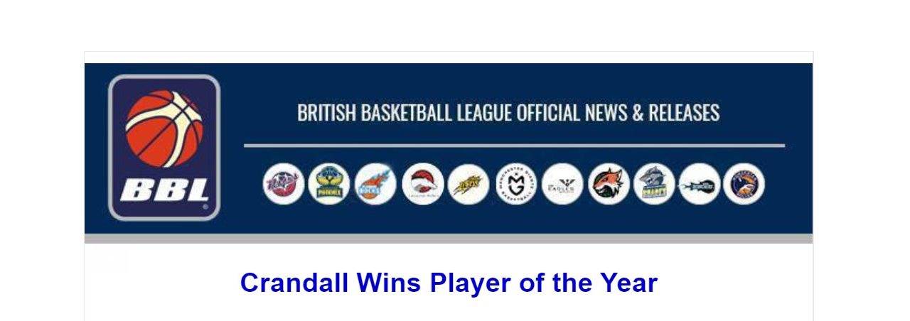 Crandall Wins Player of the Year
