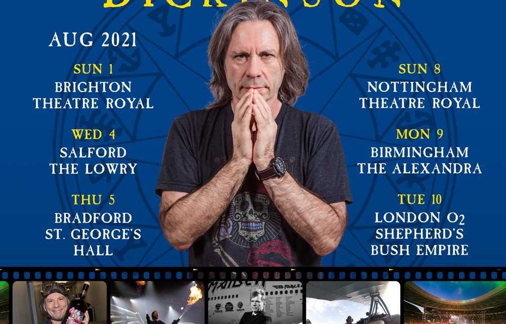 AN EVENING WITH BRUCE DICKINSON – FEATURING Q&A   SIX 2021 UK SHOWS ANNOUNCED ON SPOKEN WORD TOUR