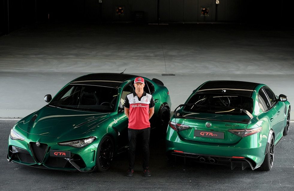 Kimi Räikkönen drives the Alfa Romeo Giulia GTA