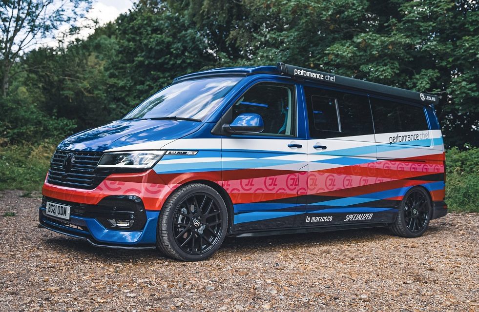 The Performance Transporter: Michelin star chef’s one-of-kind Transporter conversion supporting world’s best female cyclists