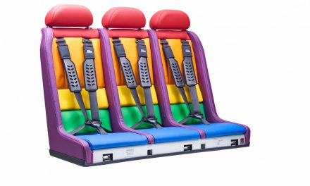 Unique rainbow seat created by Multimac to celebrate Birmingham Pride Festival