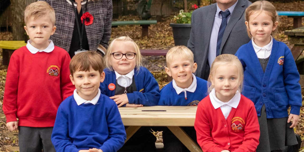Miller Homes donates buddy bench to local school in support of Anti-Bullying Week