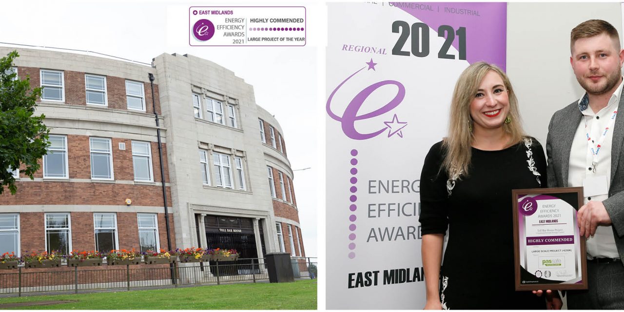 Sustainable redevelopment of landmark Derbyshire building receives high commendation at energy efficiency awards
