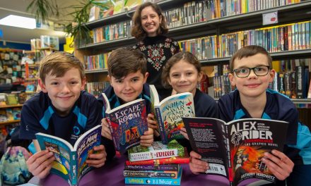 Staffordshire homebuilder hosts book swap for local schools Book Giving Day