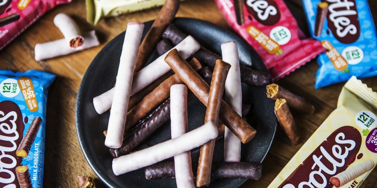 New flavours for chocolate-covered veg-based biscuits Rootles, as brand launches in Asda