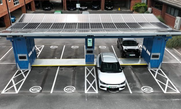First pop-up, mini solar car park provides EV drivers with 20,000 miles of charge