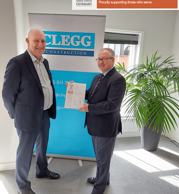 Clegg Construction recognised by Defence Employer Recognition Scheme