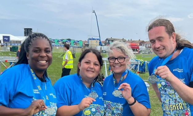 Staff members from Leicester care home take part in Great North Run and raise more than £2000