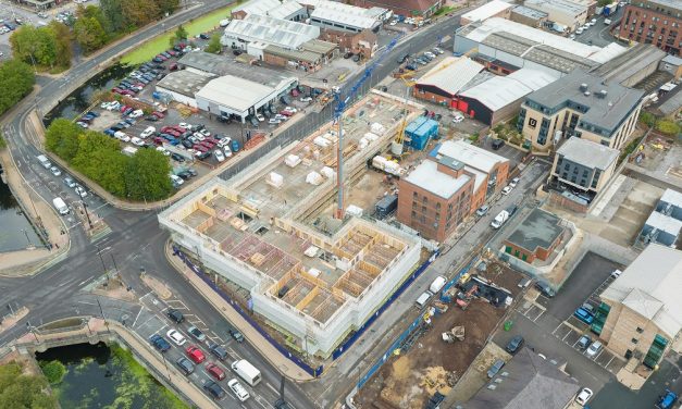 Timber frame goes up on Clegg Construction’s Premier Inn project