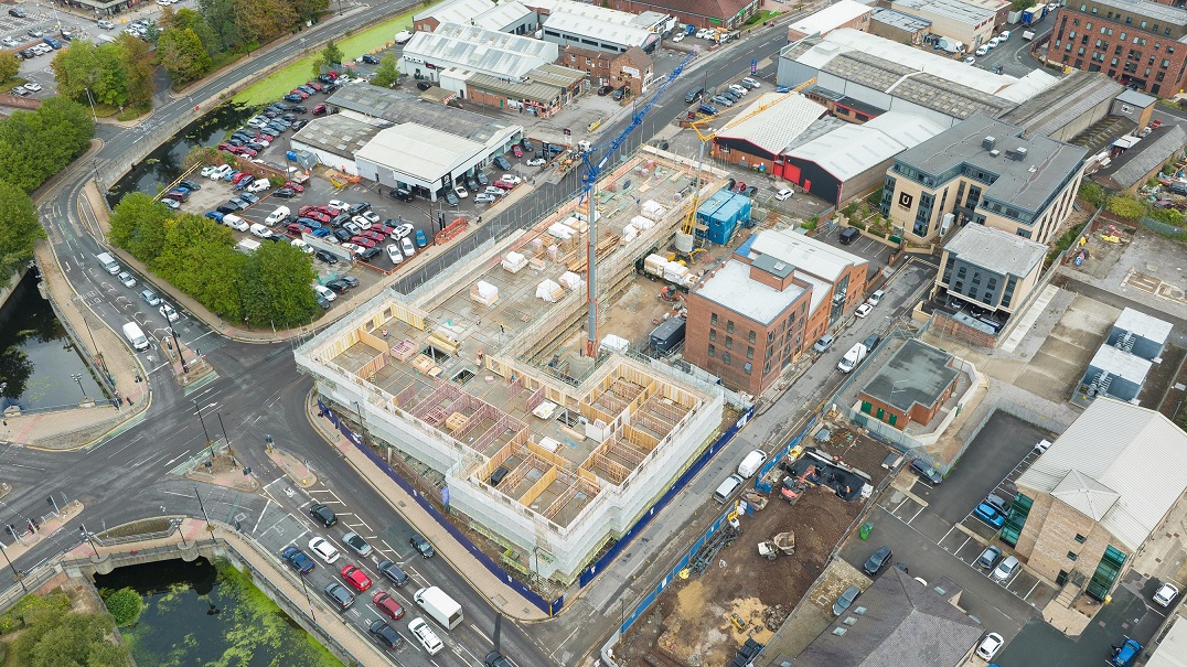 Timber frame goes up on Clegg Construction’s Premier Inn project