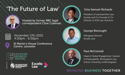 Excello Law to host ‘Future of Law’ panel event at Leicester Business Festival chaired by former BBC legal correspondent