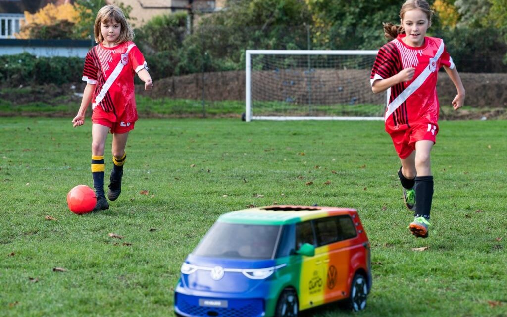 Volkswagen ‘Tiny Buzz’ makes special guest appearance at grassroots football following iconic UEFA WOMEN’S EURO 2022™ debut