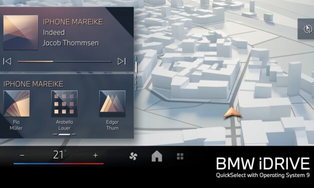 Big stage for interaction and information: BMW presents the newest version of the BMW iDrive system.