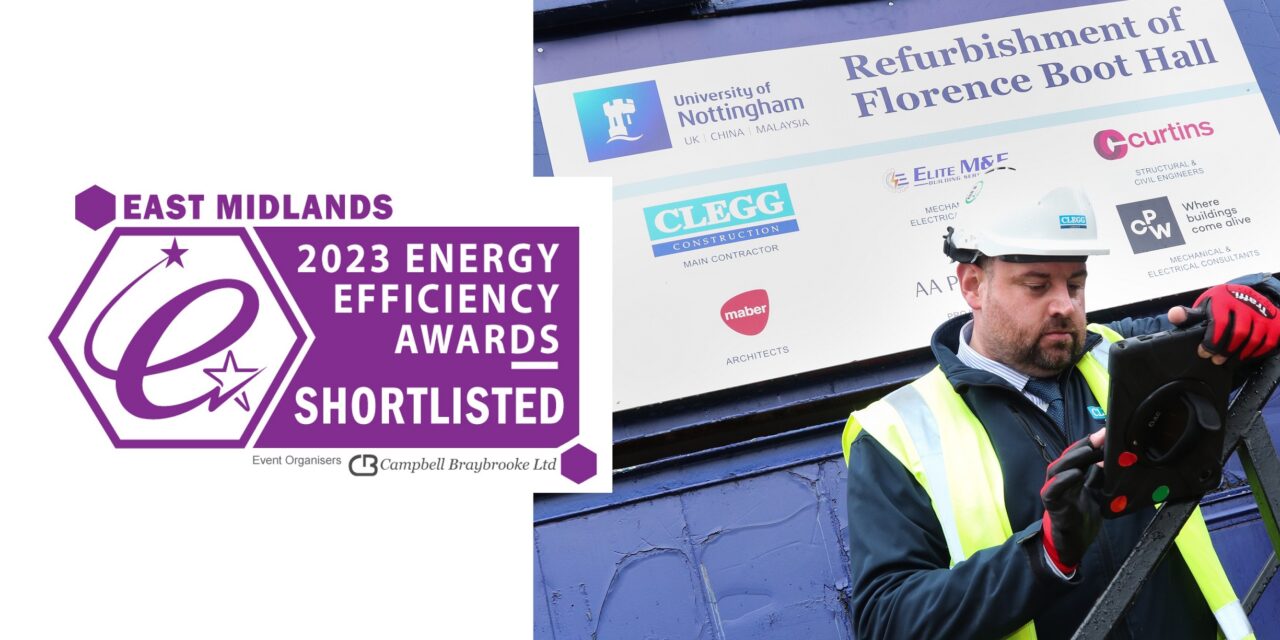 Nottinghamshire student accommodation refurbishment project managed by Clegg Construction shortlisted for an energy efficiency award