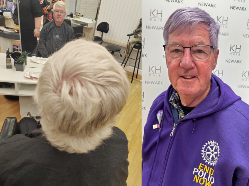 Newark hair salon dyes 77-year-old’s hair purple for Polio