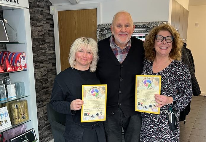 Arnold hair salon pledges year of support to dementia group