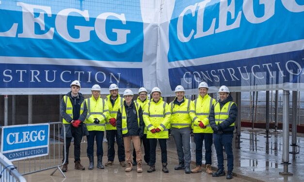 Clegg Construction stages topping out ceremony at apartment scheme in Leeds