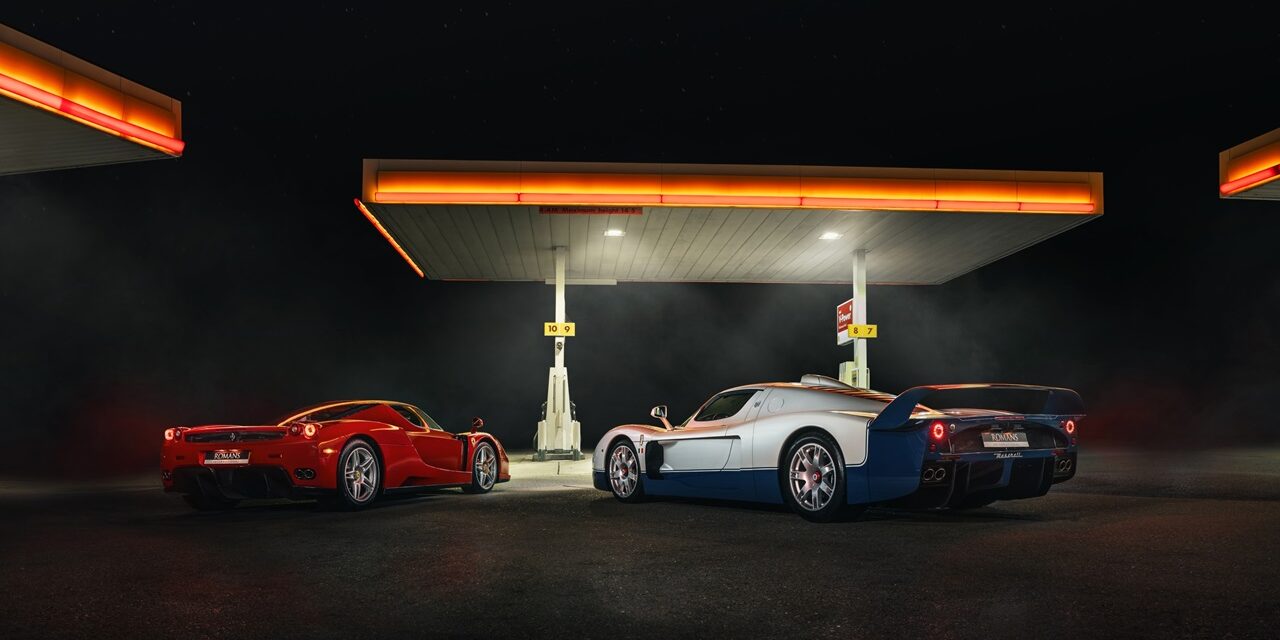 Romans International offers rare chance to buy delivery mileage Ferrari Enzo and Maserati MC12 ‘Twins’