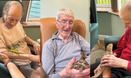 Elderly benefit from mini zoo experience at their Chesterfield care home