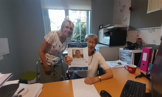 New resident Sylvia shines as “Star of the Month” at Chesterfield care home