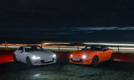 Mazda MX-5s take part in the UK’s first ever unlit night-time track day