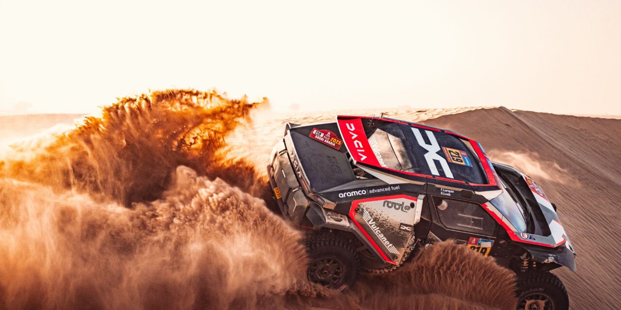 The Dacia Sandriders are in the Dakar Rally podium fight